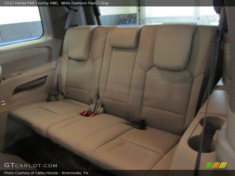 White Diamond Pearl / Gray 2013 Honda Pilot Touring 4WD