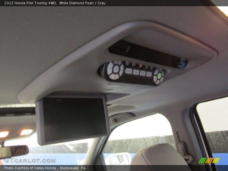 White Diamond Pearl / Gray 2013 Honda Pilot Touring 4WD