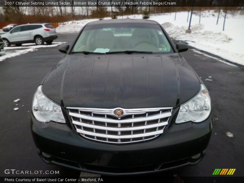 Brilliant Black Crystal Pearl / Medium Pebble Beige/Cream 2007 Chrysler Sebring Limited Sedan