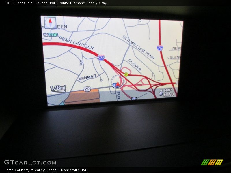 White Diamond Pearl / Gray 2013 Honda Pilot Touring 4WD