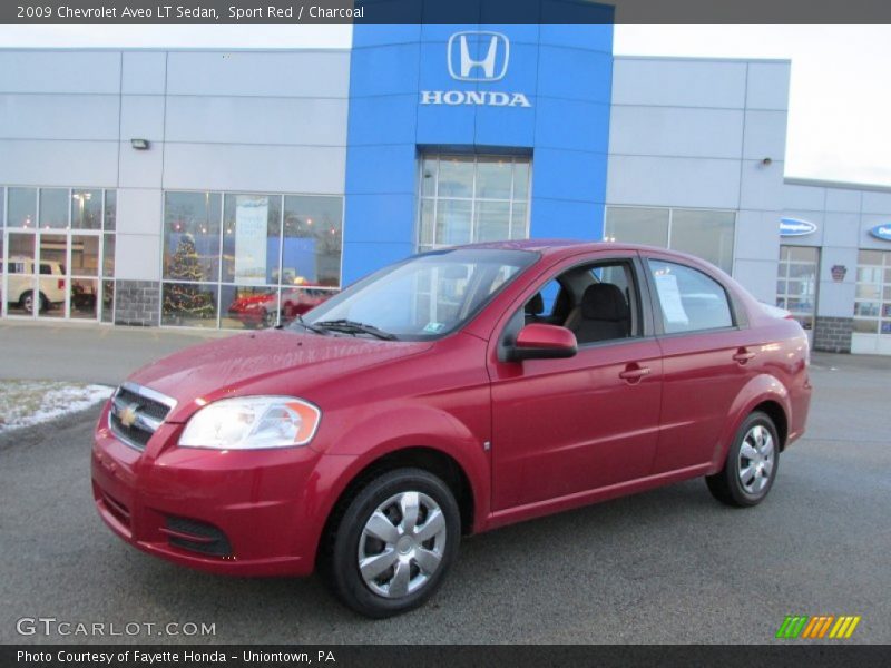 Sport Red / Charcoal 2009 Chevrolet Aveo LT Sedan