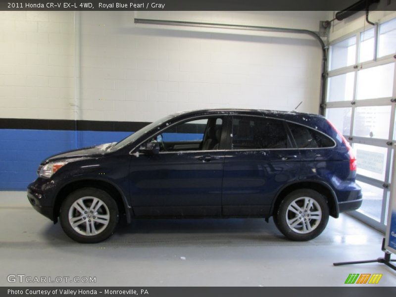 Royal Blue Pearl / Gray 2011 Honda CR-V EX-L 4WD