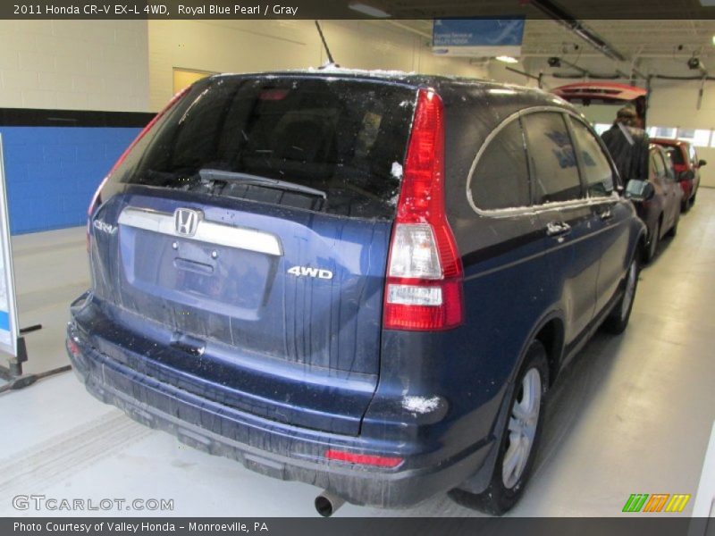 Royal Blue Pearl / Gray 2011 Honda CR-V EX-L 4WD