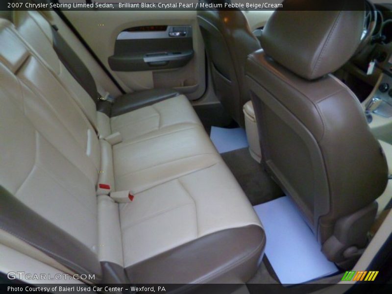 Brilliant Black Crystal Pearl / Medium Pebble Beige/Cream 2007 Chrysler Sebring Limited Sedan