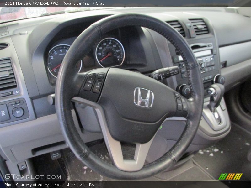 Royal Blue Pearl / Gray 2011 Honda CR-V EX-L 4WD