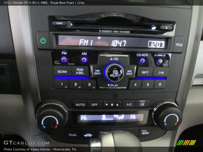 Royal Blue Pearl / Gray 2011 Honda CR-V EX-L 4WD