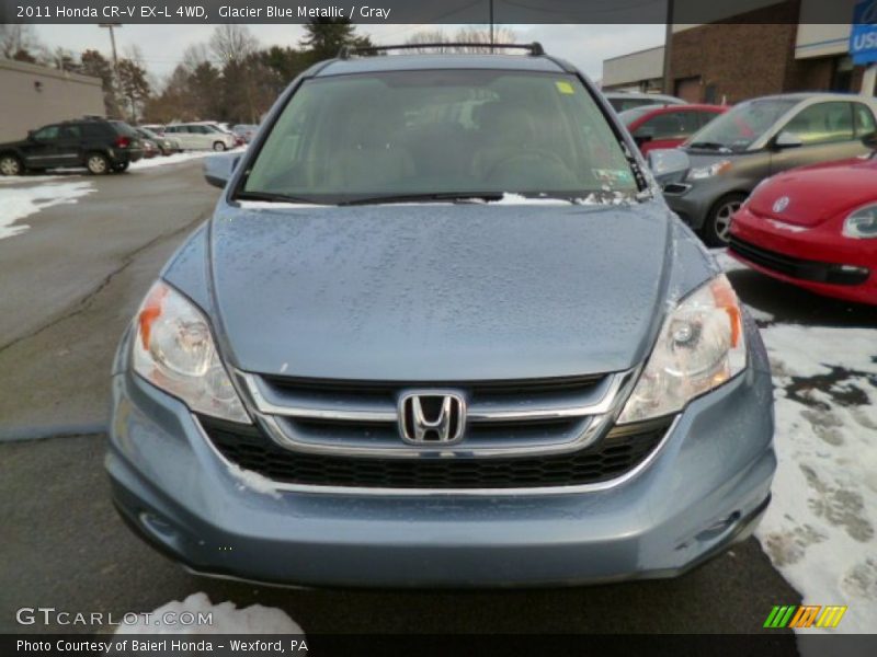 Glacier Blue Metallic / Gray 2011 Honda CR-V EX-L 4WD