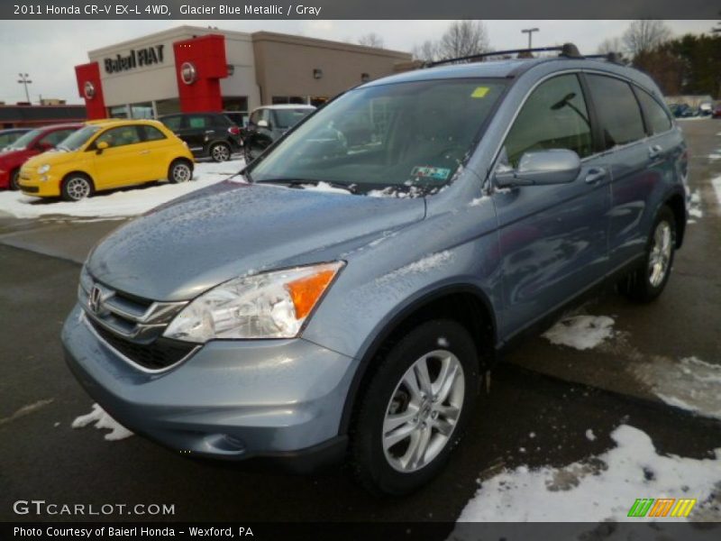 Glacier Blue Metallic / Gray 2011 Honda CR-V EX-L 4WD