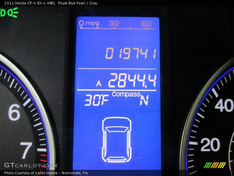 Royal Blue Pearl / Gray 2011 Honda CR-V EX-L 4WD