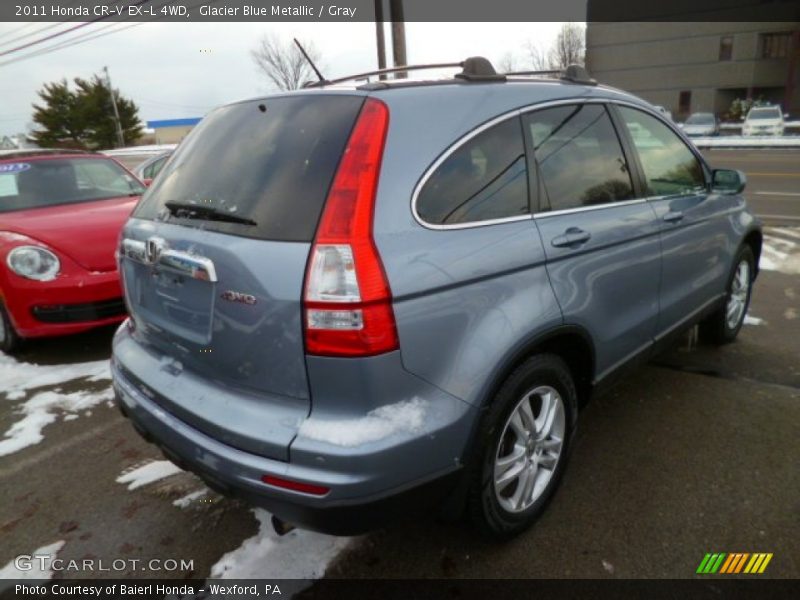 Glacier Blue Metallic / Gray 2011 Honda CR-V EX-L 4WD