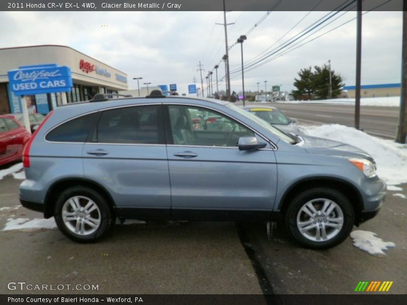 Glacier Blue Metallic / Gray 2011 Honda CR-V EX-L 4WD