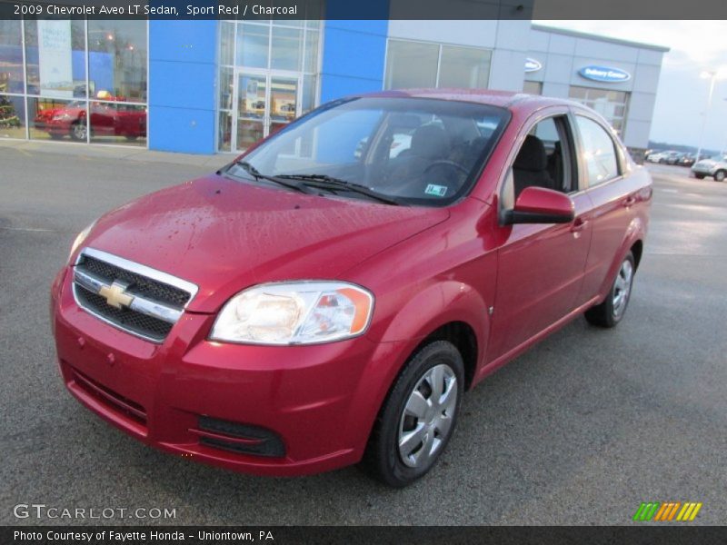 Sport Red / Charcoal 2009 Chevrolet Aveo LT Sedan