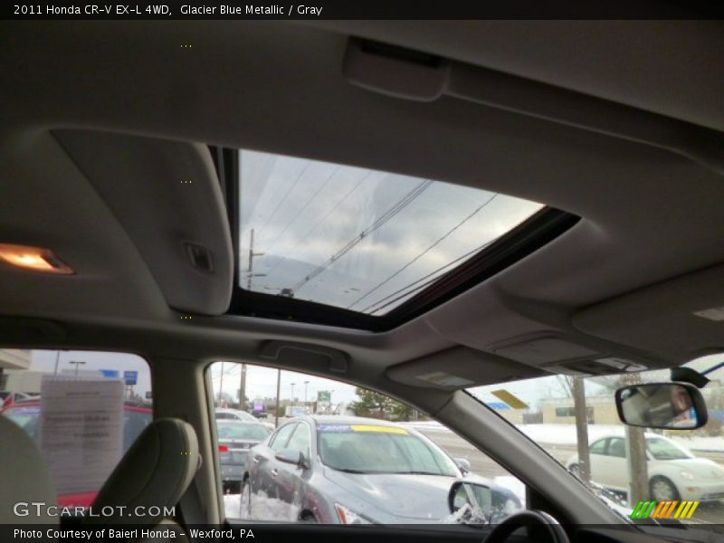 Glacier Blue Metallic / Gray 2011 Honda CR-V EX-L 4WD