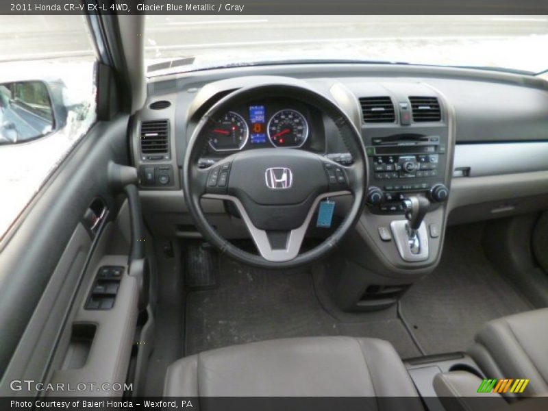 Glacier Blue Metallic / Gray 2011 Honda CR-V EX-L 4WD