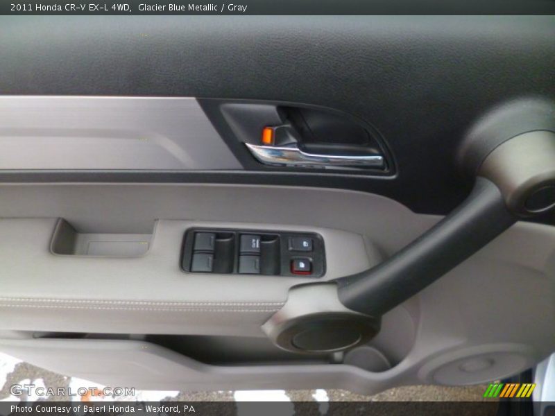 Glacier Blue Metallic / Gray 2011 Honda CR-V EX-L 4WD