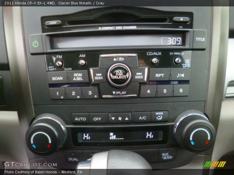 Glacier Blue Metallic / Gray 2011 Honda CR-V EX-L 4WD