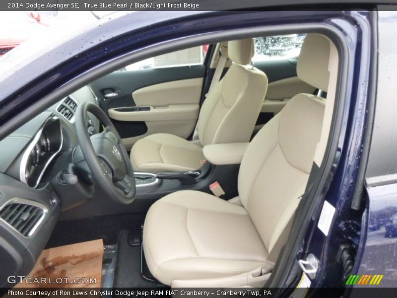 True Blue Pearl / Black/Light Frost Beige 2014 Dodge Avenger SE