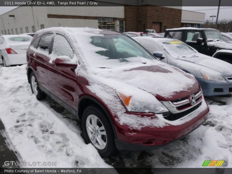 Tango Red Pearl / Gray 2011 Honda CR-V EX-L 4WD