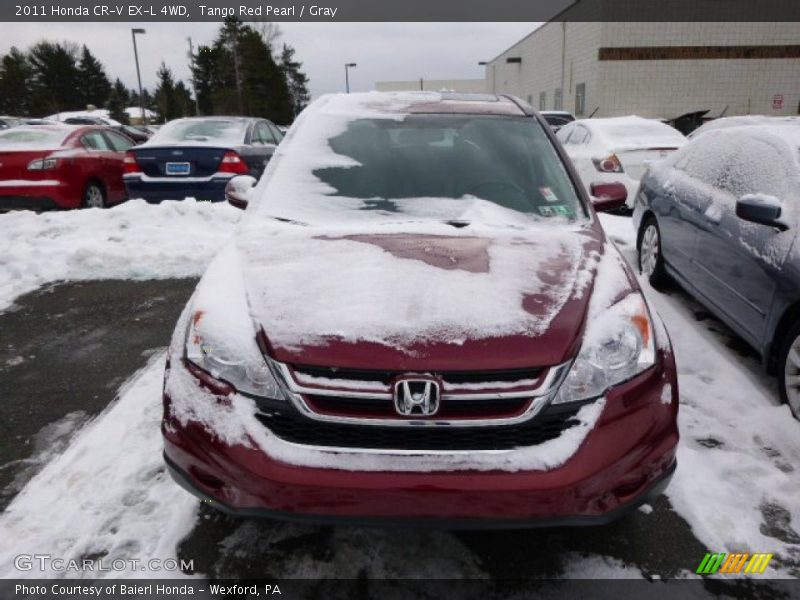Tango Red Pearl / Gray 2011 Honda CR-V EX-L 4WD