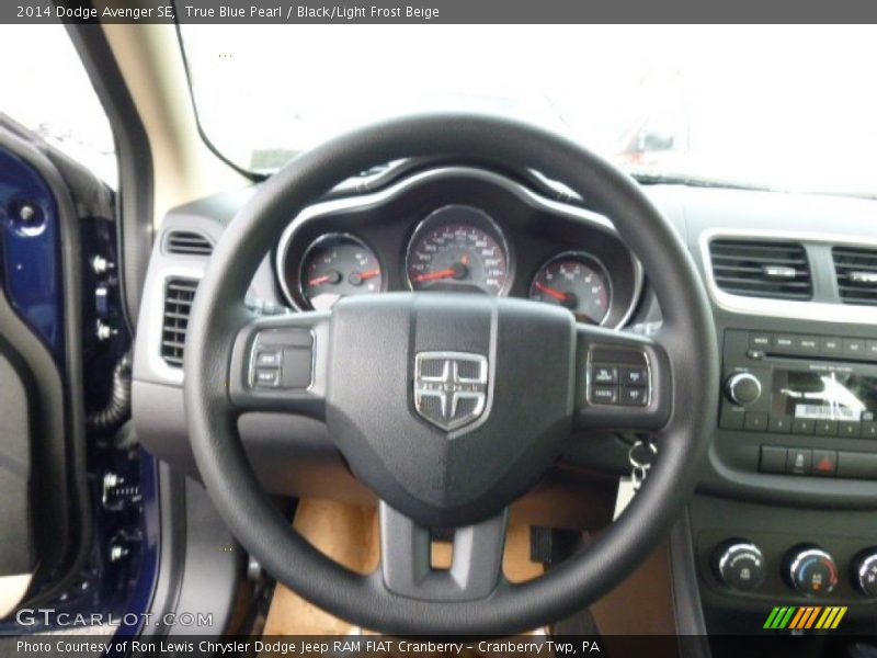 True Blue Pearl / Black/Light Frost Beige 2014 Dodge Avenger SE