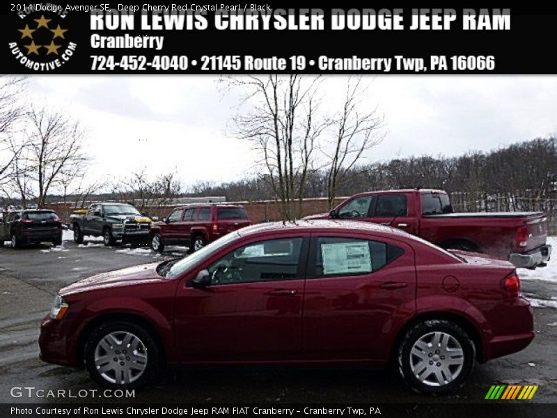 Deep Cherry Red Crystal Pearl / Black 2014 Dodge Avenger SE