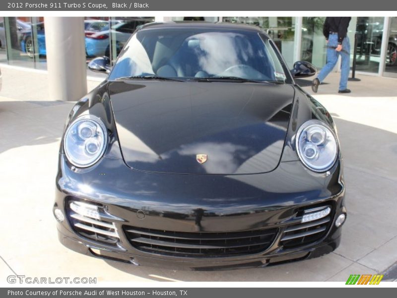 Black / Black 2012 Porsche 911 Turbo S Coupe