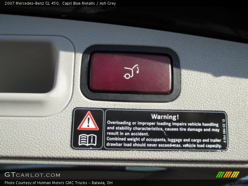 Capri Blue Metallic / Ash Grey 2007 Mercedes-Benz GL 450