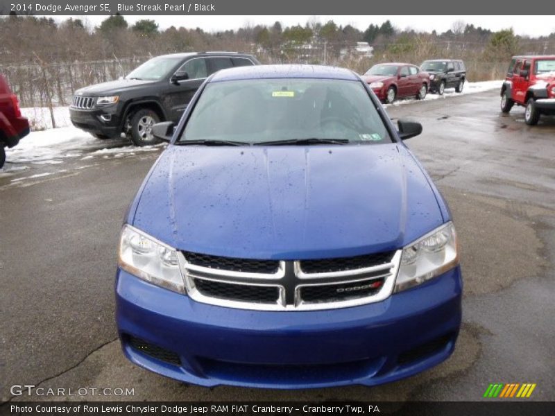 Blue Streak Pearl / Black 2014 Dodge Avenger SE