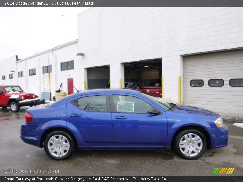 Blue Streak Pearl / Black 2014 Dodge Avenger SE