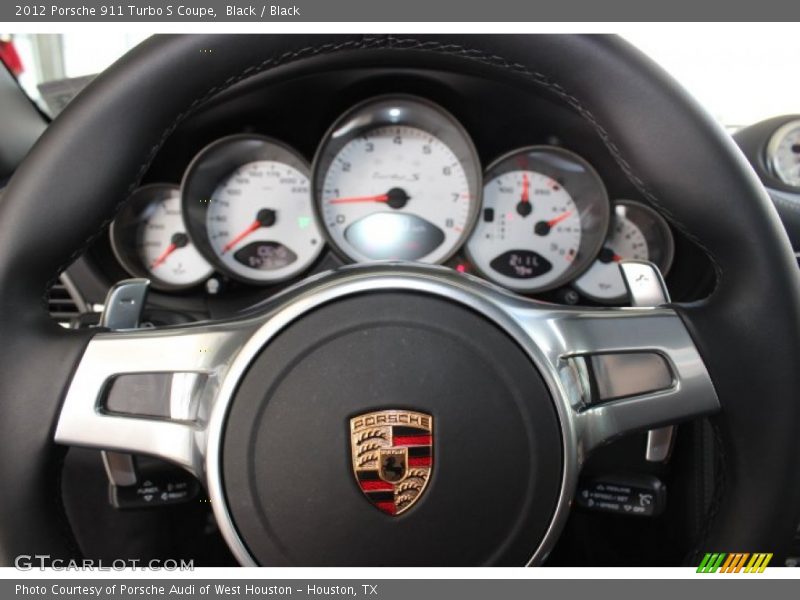 Black / Black 2012 Porsche 911 Turbo S Coupe