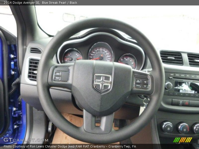 Blue Streak Pearl / Black 2014 Dodge Avenger SE