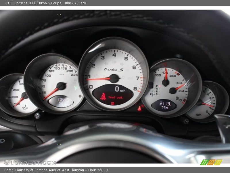 Black / Black 2012 Porsche 911 Turbo S Coupe