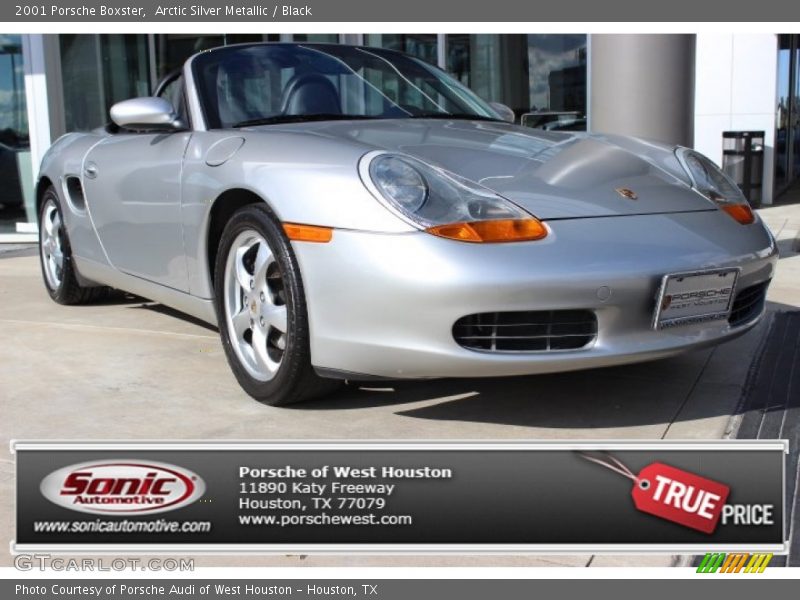 Arctic Silver Metallic / Black 2001 Porsche Boxster