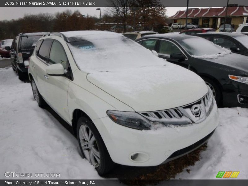 Glacier Pearl / Black 2009 Nissan Murano S AWD