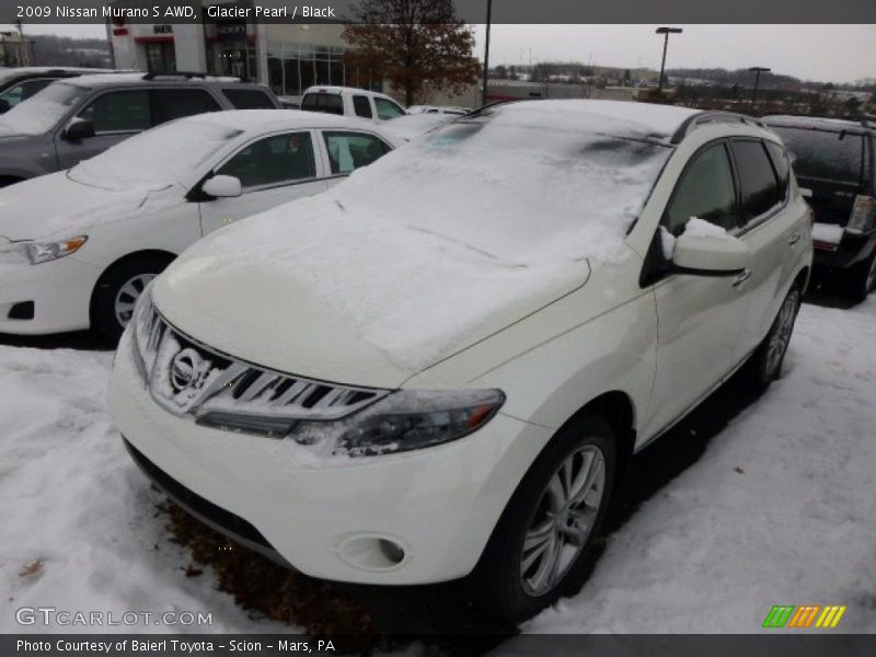 Glacier Pearl / Black 2009 Nissan Murano S AWD
