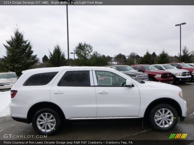 Bright White / Black/Light Frost Beige 2014 Dodge Durango SXT AWD