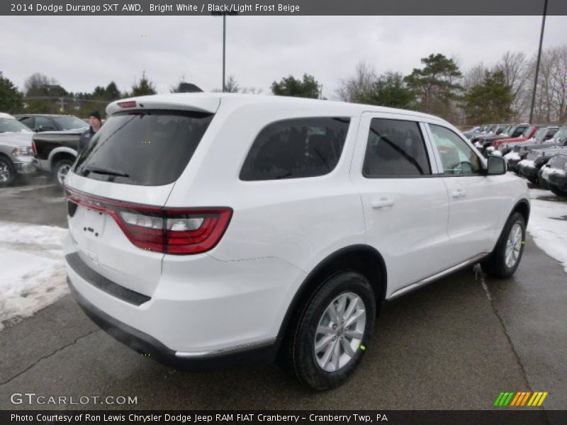 Bright White / Black/Light Frost Beige 2014 Dodge Durango SXT AWD