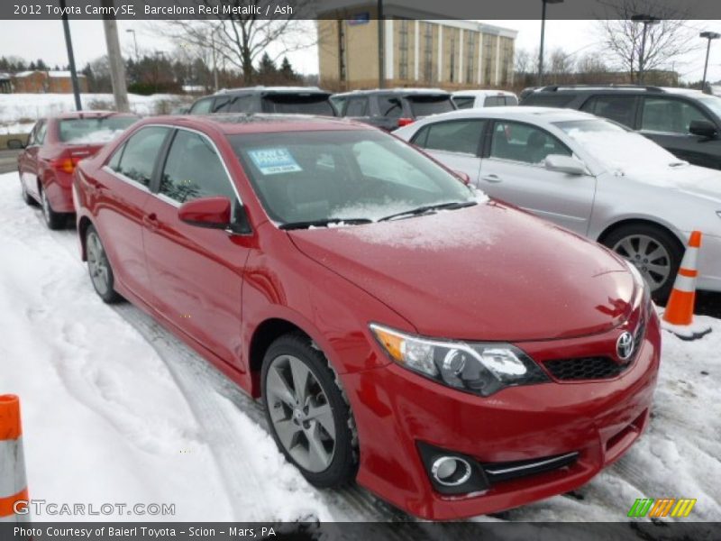 Barcelona Red Metallic / Ash 2012 Toyota Camry SE