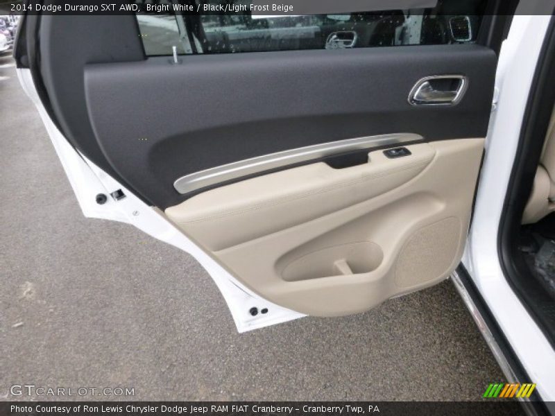 Bright White / Black/Light Frost Beige 2014 Dodge Durango SXT AWD