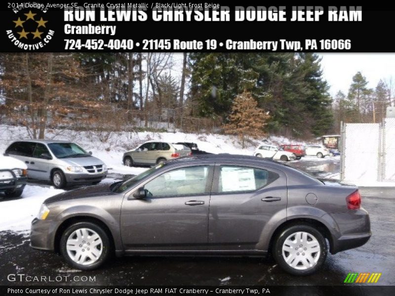Granite Crystal Metallic / Black/Light Frost Beige 2014 Dodge Avenger SE