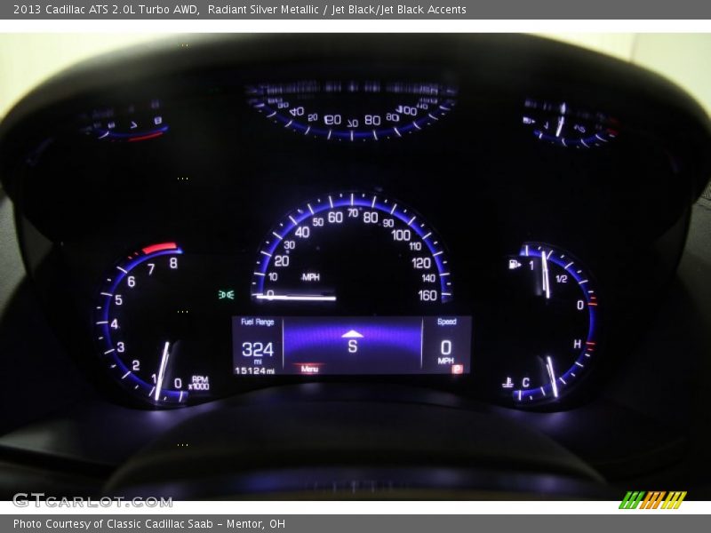 Radiant Silver Metallic / Jet Black/Jet Black Accents 2013 Cadillac ATS 2.0L Turbo AWD