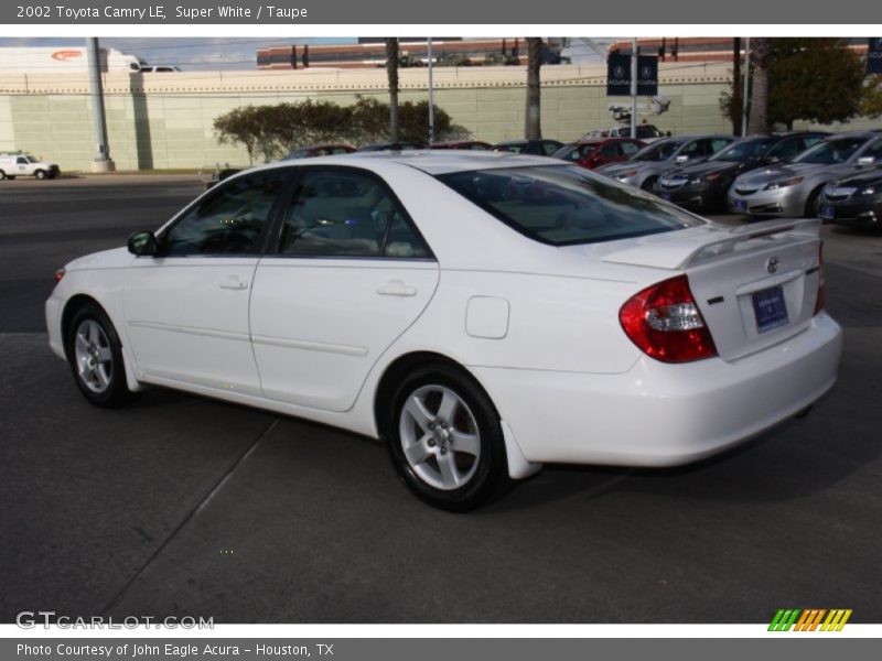 Super White / Taupe 2002 Toyota Camry LE