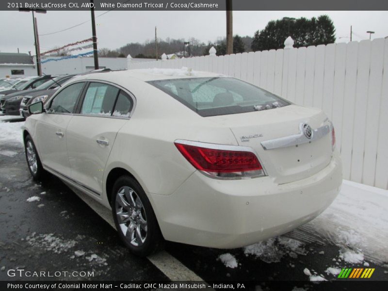 White Diamond Tricoat / Cocoa/Cashmere 2011 Buick LaCrosse CXL AWD