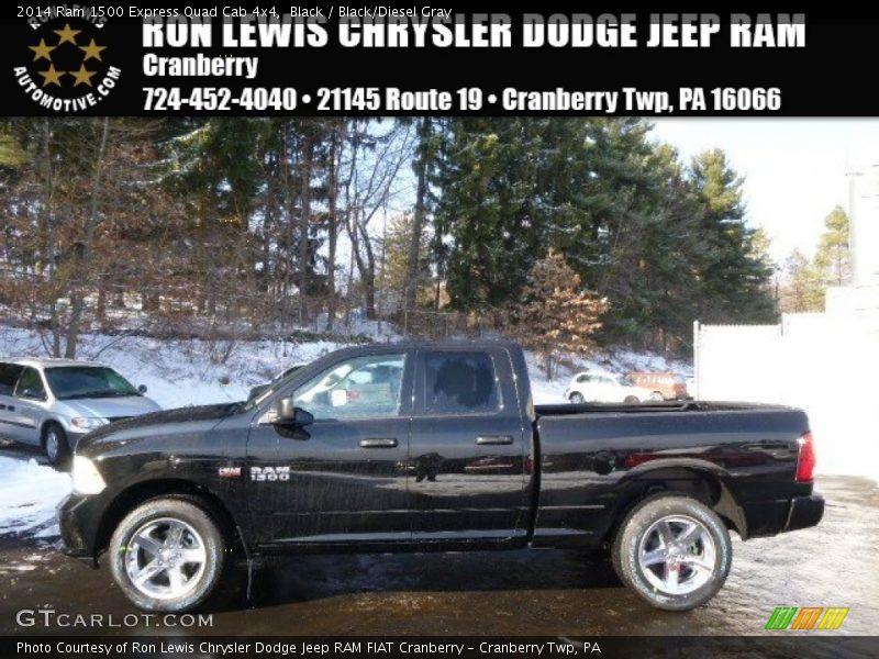 Black / Black/Diesel Gray 2014 Ram 1500 Express Quad Cab 4x4