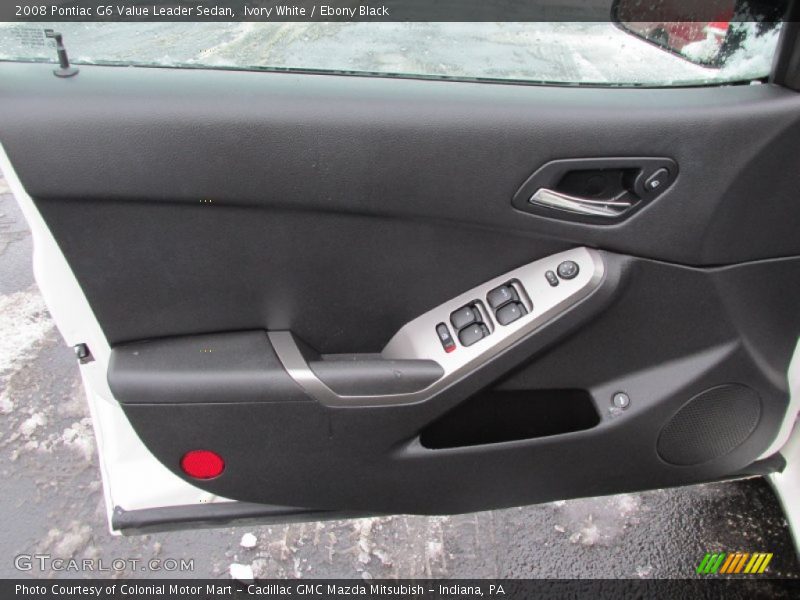 Ivory White / Ebony Black 2008 Pontiac G6 Value Leader Sedan