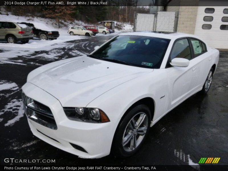 Bright White / Black/Red 2014 Dodge Charger R/T Plus AWD