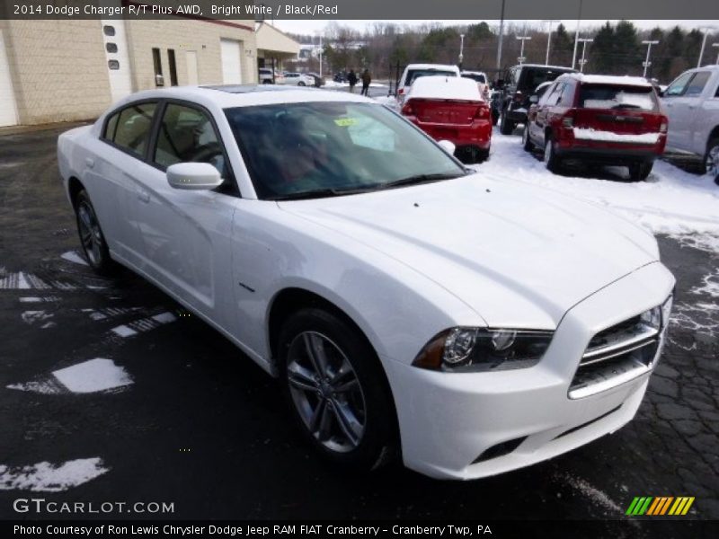 Bright White / Black/Red 2014 Dodge Charger R/T Plus AWD