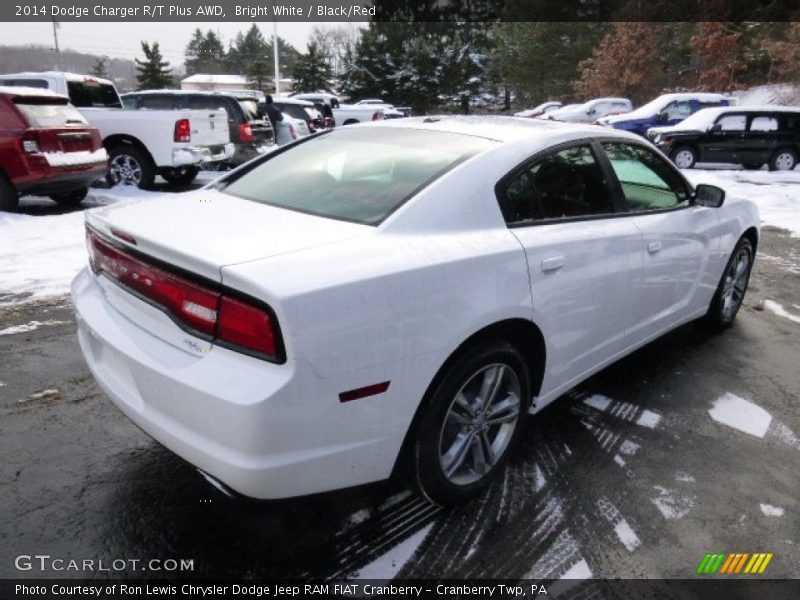 Bright White / Black/Red 2014 Dodge Charger R/T Plus AWD