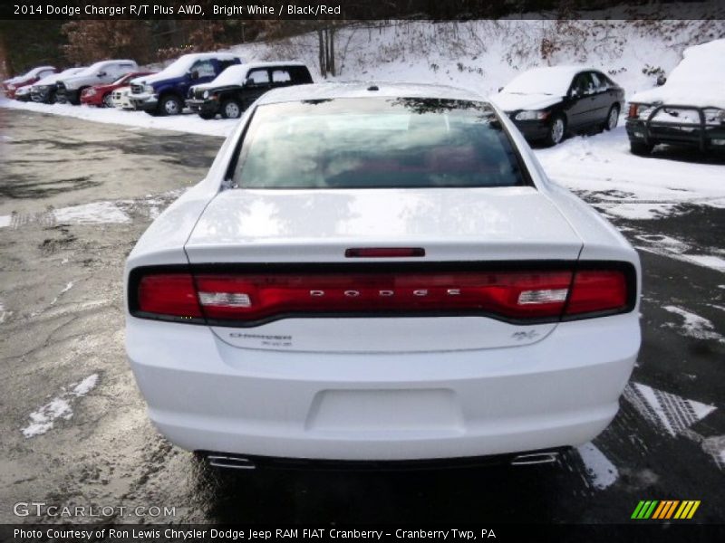 Bright White / Black/Red 2014 Dodge Charger R/T Plus AWD