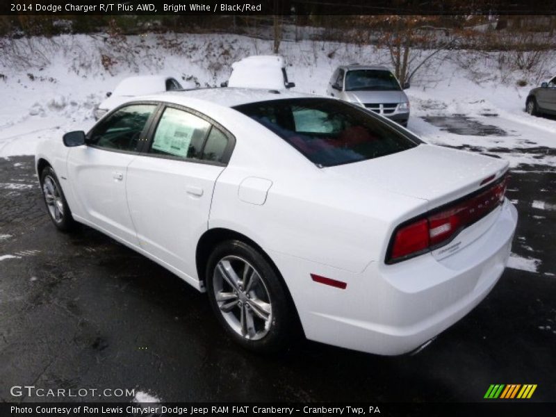Bright White / Black/Red 2014 Dodge Charger R/T Plus AWD